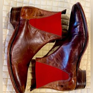 Paul Smith burgundy leather Chelsea boots